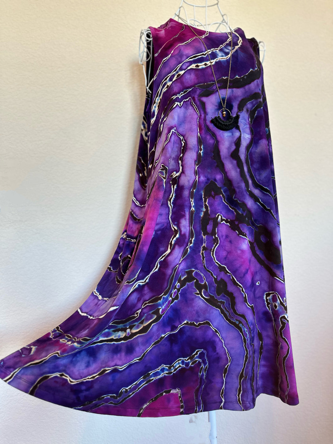 2 Custom Reverse Geode Swing Dresses for Kim