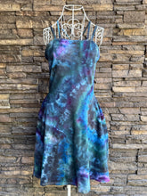 Load image into Gallery viewer, Women’s Small Pact Organic Cotton Geode Strappy Skater Dress with Pockets in ‘Mermaid Tail’
