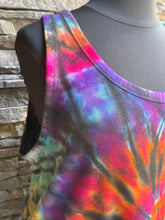 Load image into Gallery viewer, Women’s 3X Reverse Dyed Ribbed Tank Top in ‘Dark Spectrum’ Spiral
