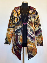 Load image into Gallery viewer, Custom Reverse Geode Hooded Cardigan for Sara
