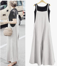 Load image into Gallery viewer, Women’s Small 100% Cotton Wide-Leg Jumpsuit with Pockets in ‘Bird Song’
