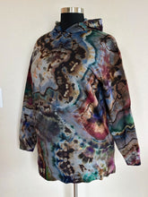 Load image into Gallery viewer, Women’s Large Reverse Geode Hoodie Dress in ‘Rainbow Obsidian’
