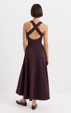 Load image into Gallery viewer, Women’s XL Pact Organic Cotton Geode Fit &amp; Flare Open Criss-Cross Back Maxi Dress with Pockets in ‘Rustic Rainbow’
