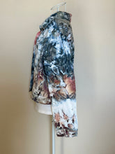 Load image into Gallery viewer, Custom Denim Jacket, Reverse Dyed T-Shirt and Geode Thumbhole Pullover for Alyssa
