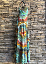 Load image into Gallery viewer, Custom Geode Pact Fit &amp; Flare Cross Back Maxi Dress in ‘Labradorite’ for Shannon

