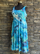 Load image into Gallery viewer, Women’s Large (could fit XL too) Geode Ballet Midi Dress with Pockets in ‘Tahitian Seas’
