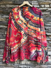 Load image into Gallery viewer, Custom Reverse Geode Henley in ‘Fire on the Mountain’ for Bill
