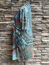 Load image into Gallery viewer, Women’s Small Geode Short Sleeve Open Front Cardigan with Pockets in ‘Dark Enchantment’
