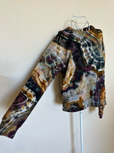 Load image into Gallery viewer, Custom Denim Jacket, Reverse Dyed T-Shirt and Geode Thumbhole Pullover for Alyssa
