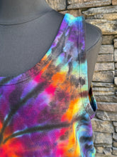 Load image into Gallery viewer, Women’s 3X Reverse Dyed Ribbed Tank Top in ‘Dark Spectrum’ Spiral
