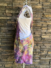 Load image into Gallery viewer, Women’s Size 28 Distressed Denim Overall Shorts in ‘Sugar Plum’
