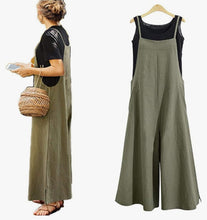 Load image into Gallery viewer, Women’s Medium Wide Leg Cotton Jumpsuit in ‘Pewter Twist’
