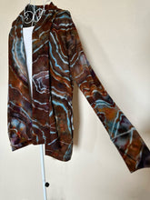 Load image into Gallery viewer, Women’s Large (Can fit XL too) Geode Cardigan with Thumbholes and Pockets in ‘Petrified Wood’
