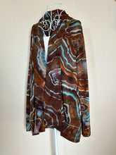 Load image into Gallery viewer, Women’s Large (Can fit XL too) Geode Cardigan with Thumbholes and Pockets in ‘Petrified Wood’
