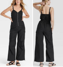 Load image into Gallery viewer, Women’s Medium Reverse Dyed Cargo Jumpsuit in ‘Raven’
