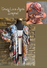 Load image into Gallery viewer, Women’s XL Geode Kimono in ‘Crazy Lace Agate’
