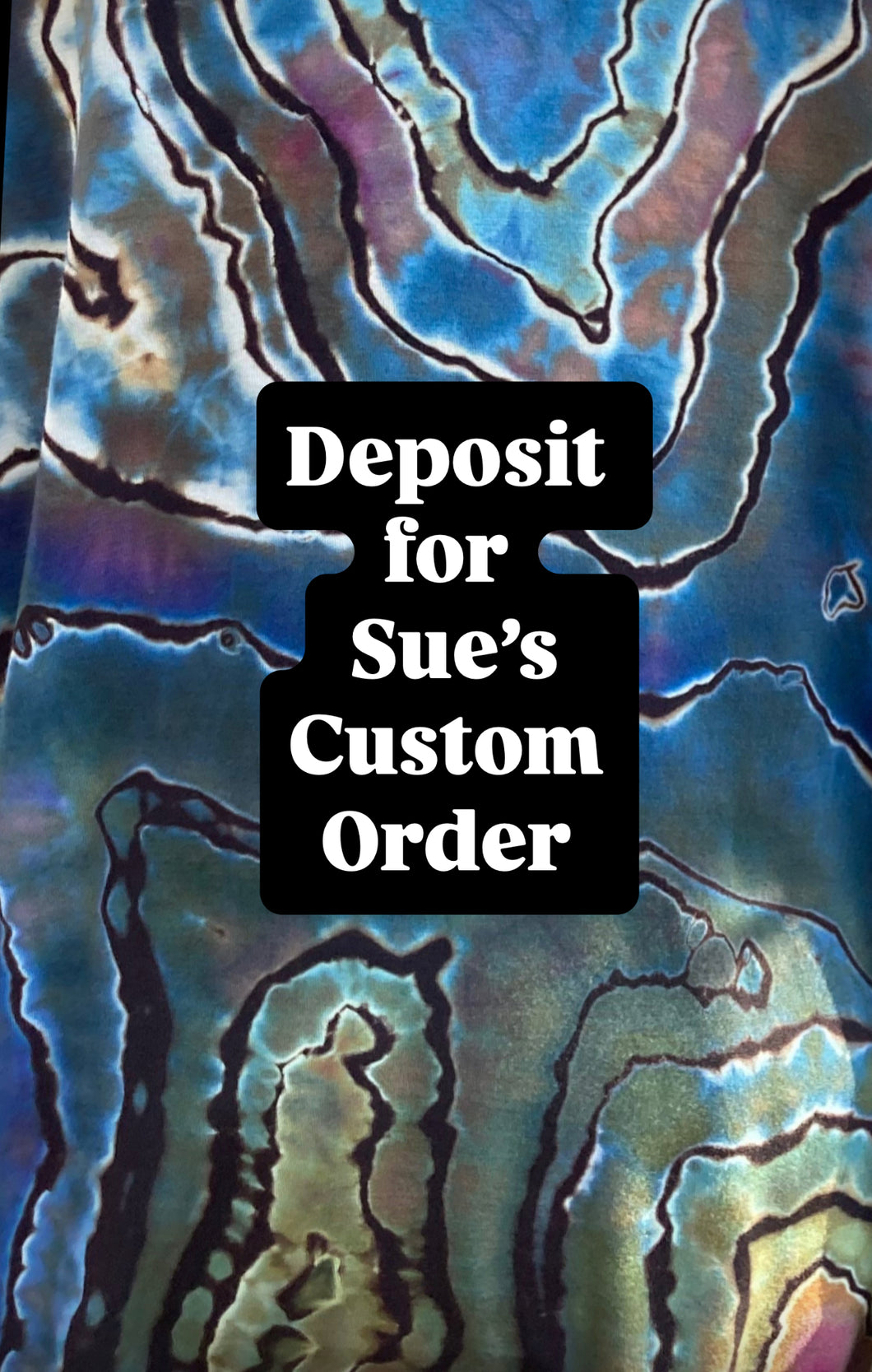 50% Deposit for Sue’s Custom Reverse Geode Kimono in ‘Abalone’