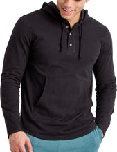 Load image into Gallery viewer, Men’s Small Reverse Geode Hooded Henley in ‘Starling’
