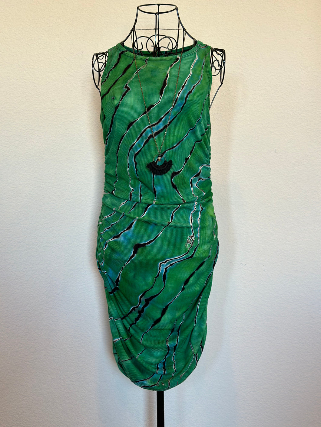 Custom Reverse Geode Bodycon Dress in ‘Sherwood’ for Amanda