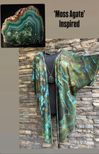 Load image into Gallery viewer, Women’s Small Geode Kimono in ‘Moss Agate’
