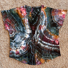 Load image into Gallery viewer, Women’s Small Geode Short Sleeve Open Front Kimono in ‘Pinot Sage &amp; Teal’
