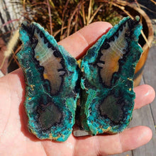 Load image into Gallery viewer, Reverse Geode 100% Rayon Scarf with Fringe in ‘Colla Wood’
