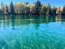 Load image into Gallery viewer, Geode Bail Seamless Rayon Jersey XL Infinity Scarf in ‘Emerald Waters of Lake Tahoe’
