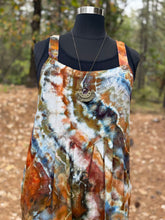 Load image into Gallery viewer, Women’s XL (Runs big! Fits like an XXL) Wide-leg Flowy Linen/Rayon Geode Overalls in ‘Canyon Agate’
