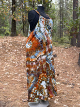 Load image into Gallery viewer, Women’s XL (Runs big! Fits like an XXL) Wide-leg Flowy Linen/Rayon Geode Overalls in ‘Canyon Agate’
