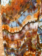 Load image into Gallery viewer, Women’s XL (Runs big! Fits like an XXL) Wide-leg Flowy Linen/Rayon Geode Overalls in ‘Canyon Agate’
