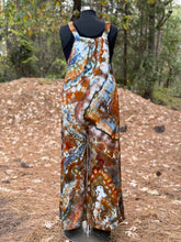 Load image into Gallery viewer, Women’s XL (Runs big! Fits like an XXL) Wide-leg Flowy Linen/Rayon Geode Overalls in ‘Canyon Agate’

