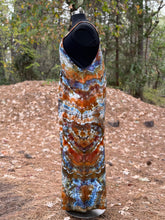 Load image into Gallery viewer, Women’s XL (Runs big! Fits like an XXL) Wide-leg Flowy Linen/Rayon Geode Overalls in ‘Canyon Agate’
