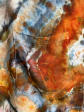 Load image into Gallery viewer, Women’s XL (Runs big! Fits like an XXL) Wide-leg Flowy Linen/Rayon Geode Overalls in ‘Canyon Agate’
