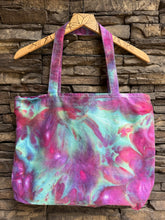 Load image into Gallery viewer, Cotton Canvas Zippered Tote Bag in ‘Northern Lights’
