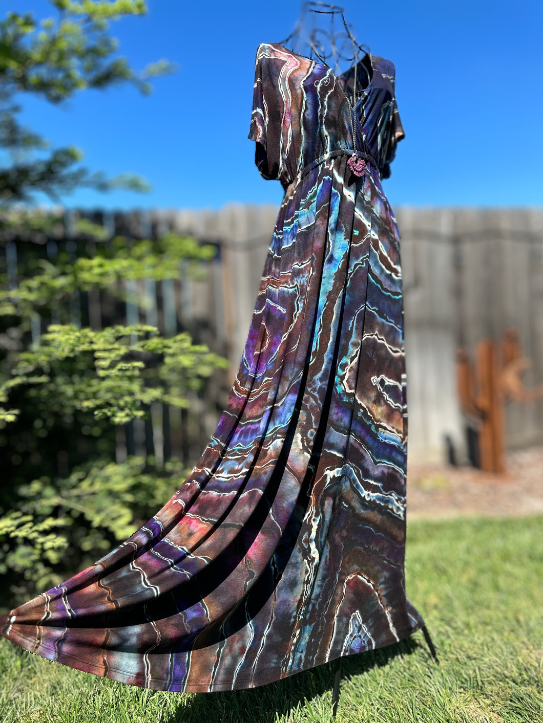 Custom Reverse Geode Surplice Maxi Dress for Eoin