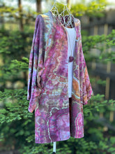 Load image into Gallery viewer, Women’s One Size (S-L) Geode Long Sleeve Kimono in ‘Dusty Purple Amber Waves’
