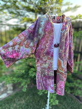 Load image into Gallery viewer, Women’s One Size (S-L) Geode Long Sleeve Kimono in ‘Dusty Purple Amber Waves’
