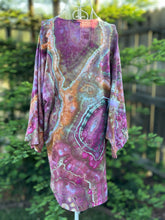 Load image into Gallery viewer, Women’s One Size (S-L) Geode Long Sleeve Kimono in ‘Dusty Purple Amber Waves’
