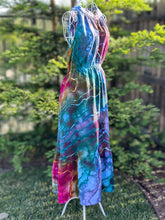 Load image into Gallery viewer, Custom Geode Tiered Halter Style Midi Dress in ‘Gypsy Skies’ for Beth
