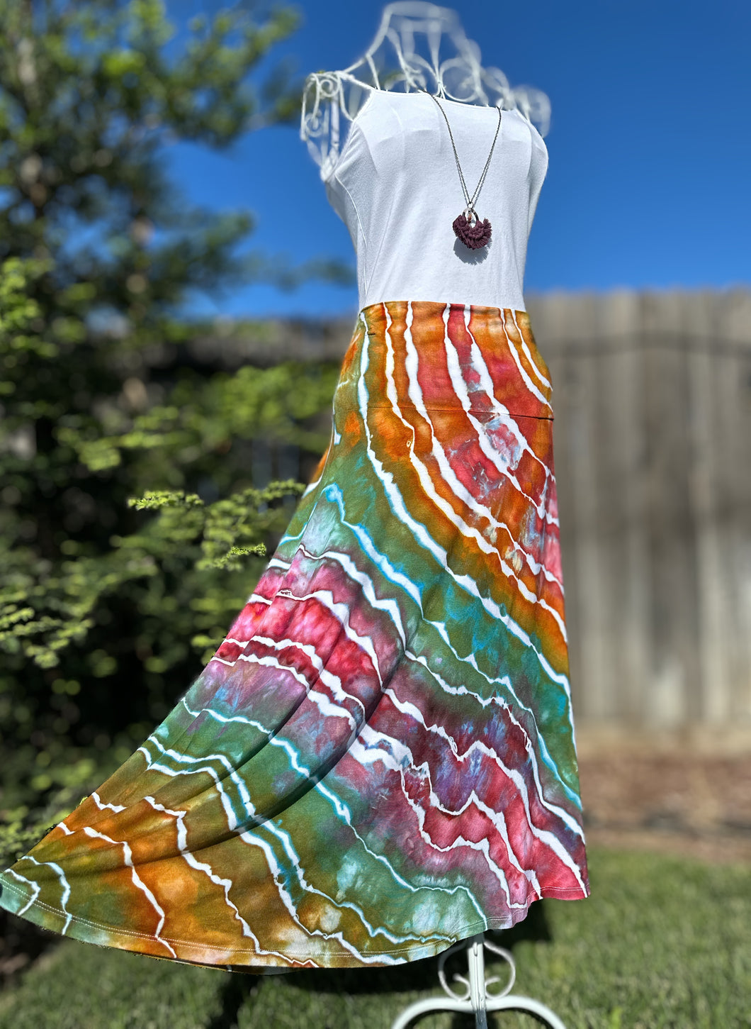 Women’s XL Geode Midi Skirt in ‘Rainbow Sherbet’