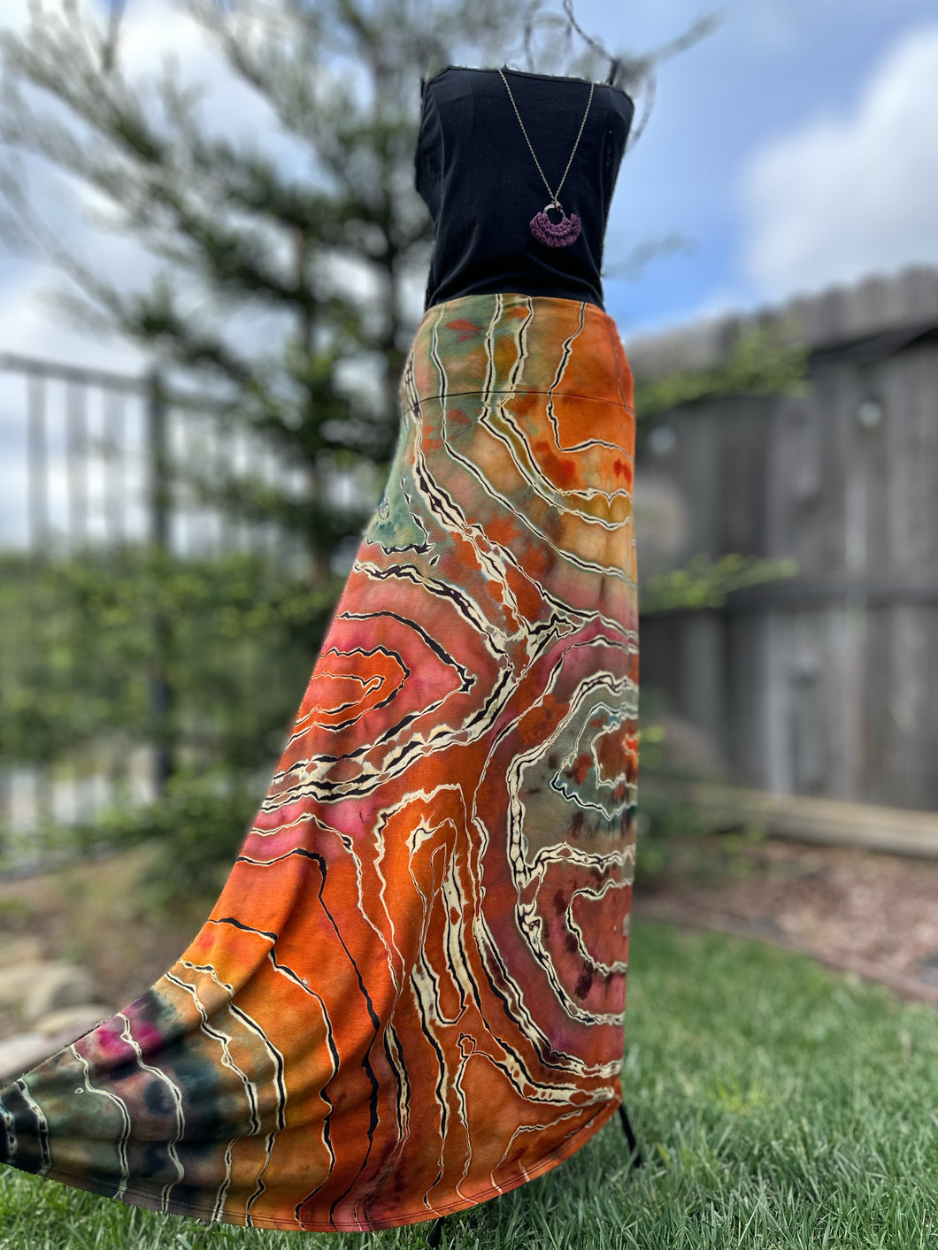 2 Custom Reverse Geode Maxi Skirts for ‘Imahoptimist’