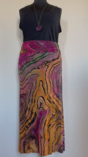 Load and play video in Gallery viewer, Women&#39;s 2X Reverse Geode Maxi Skirt in &#39;Gypsy Sky&#39;
