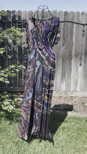 Load and play video in Gallery viewer, Custom Reverse Geode Surplice Maxi Dress for Eoin
