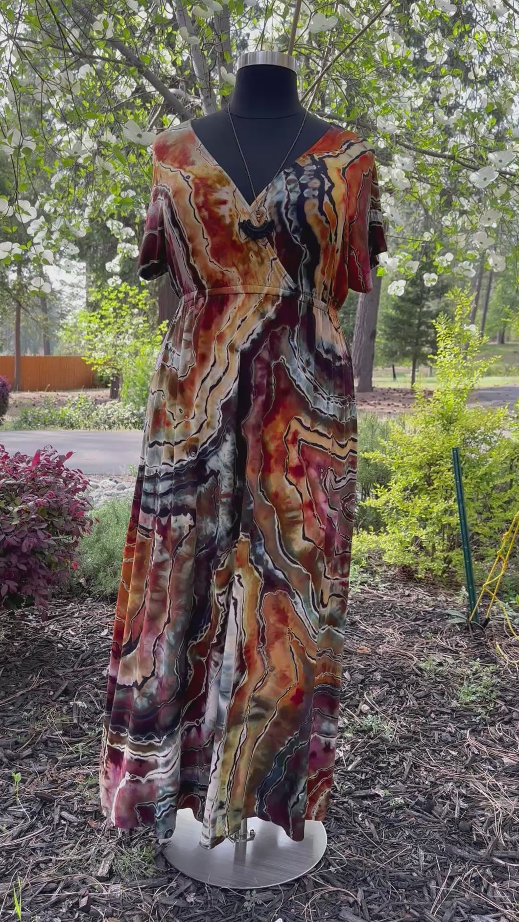 Custom Reverse Geode Surplice Maxi Dress for Lisa
