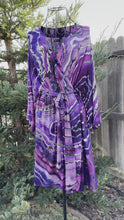 Load and play video in Gallery viewer, Custom Reverse Geode Robe in ‘Purple Haze’ for Megan
