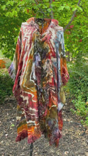 Load and play video in Gallery viewer, Women’s Free People One Size (Fits M-2X best) Geode Fringe Bohemian Kimono in ‘Rustic Rainbow’
