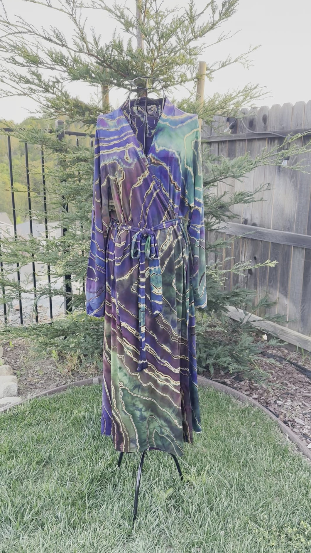 Custom Reverse Geode Bamboo Robe for Coleen