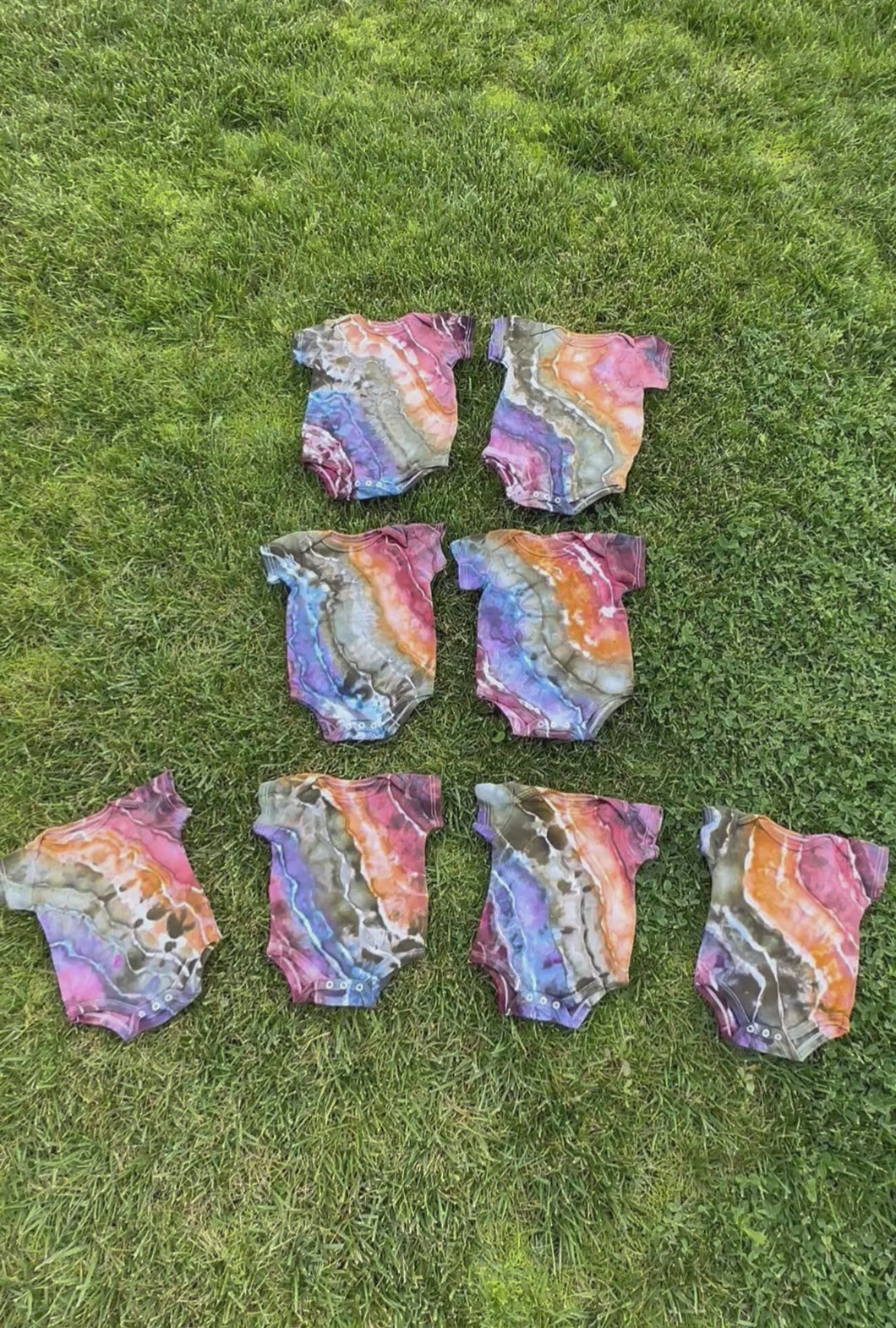 8 Custom Geode Oneises in ‘Rustic Rainbow’ for LuLu