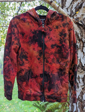 Load image into Gallery viewer, Youth Large (12/14) Reverse Zip Up Hoodie in ‘Scarlet Blaze’
