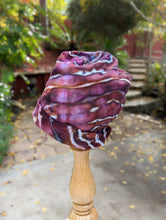 Load image into Gallery viewer, Adult Slouchy Geode Beanie in Eggplant &amp; Rust Brown
